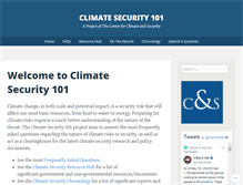 Tablet Screenshot of climatesecurity101.org
